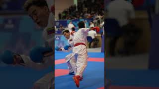 2024 Venice  Action of HAIMOUR ABDEL RAHMAN JOR during elimination of JUNIOR KUMITE MALE 61 KG [upl. by Hairakcaz645]