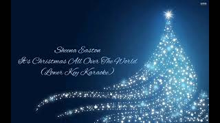 Sheena Easton  Its Christmas All Over The World Lower Key Karaoke [upl. by Willi]