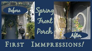 First Impressions Spring Porch Makeover Fresh amp Unique diy decor unique spring [upl. by Akinot]