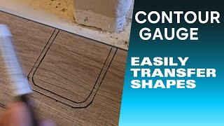 Using a contour gauge for plank flooring [upl. by Cann]