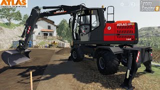 FS19 Excavatrice Atlas 160W by Surfduck Modding [upl. by Alphonsa579]