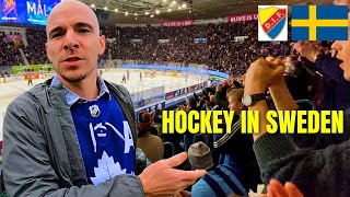 Canadian NHL Fan Reaction to Professional Swedish Hockey Djurgården vs Mora [upl. by Namsaj]