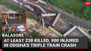 At least 238 killed 900 injured in Odishas triple train crash Railways Ministry orders probe [upl. by Ljoka558]