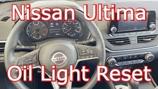 2021 Nissan Altima  Reset Engine Oil Light [upl. by Anilyx]