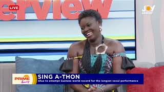 Sing AThon Afua Asantewaa attempts Guinness World Records for the longest singing  Big Interview [upl. by Yrgoerg]