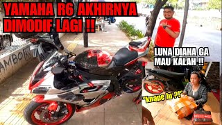 MODIF YAMAHA R6 GANTI SELANG RADIATOR DRAKE  LUNA DIANA GA MAU KALAH IKUT MODIF SI YANTO [upl. by Eirrot187]