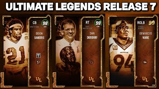 ULTIMATE LEGENDS 98 OVR DEION SANDERS DAN DIERDORF amp LTD DEMARCUS WARE  MADDEN 24 ULTIMATE TEAM [upl. by Ahsienar]