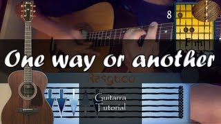 One way or another One Direction  Guitarra Tutorial Perfecto [upl. by Mazur65]