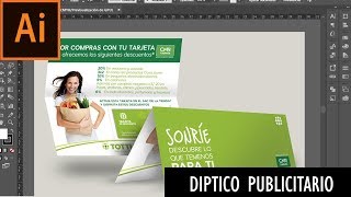 DIPTICO PUBLICITARIO  ILUSTRATOR CC [upl. by Dayle]