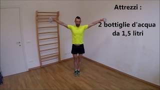 ALLENAMENTO FAI DA TE  Squat laterale con Alzate laterali [upl. by Egroj]