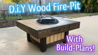 DiY Wood Fire Pit Table  build it yourself Modular Solid Wood [upl. by Ynohtnaeoj]