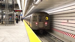 ⁴ᴷ R68 and R160 N Trains running via the Second Avenue Line [upl. by Vasilek]