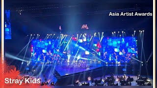 AAA 2023  Stray Kids Intro  Maniac  Get Lit  Top Line  Lalalala Whole Stage View [upl. by Kcirdnekal]