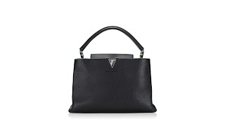 Louis Vuitton Taurillon Capucines MM Black [upl. by Nassah245]