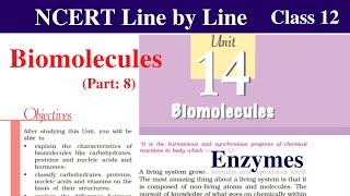 Biomolecules Class 12 Chemistry  Enzymes  mechanism of enzyme action  ncert chemistry class 12 [upl. by Dick]