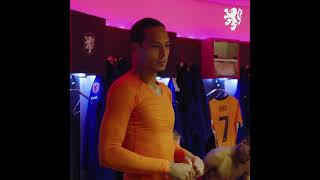 Virgil van Dijks speech to teammates after 75th Netherlands cap [upl. by Katheryn]