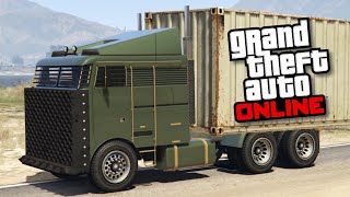 Delivering Phantom Wedge Trailer using the MOC cab GTA Online [upl. by Alilad714]