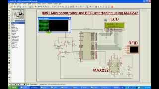 8051 MICROCONTROLLER AND RFID INTERFACING USING MAX232 [upl. by Nessi700]