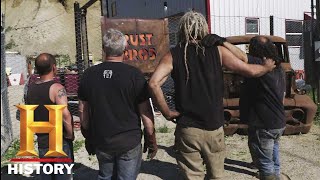 RUST VALLEY RESTORERS  Hanging the Rust Bros Sign [upl. by Kenon]