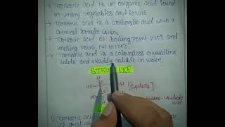 structure and uses of Tartaric acid organic chemistry padhaiwala easy way [upl. by Januisz]