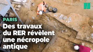 À Paris une nécropole de l’Antiquité découverte sur un chantier du RER [upl. by Sakiv]