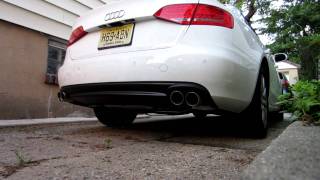 B8 A4 Milltek Quadtip exhaust [upl. by Euqenimod]