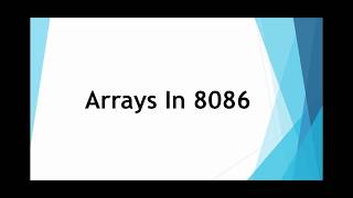 8086 Assembly Language Tutorial For Beginners  Part 04  Array in 8086  DUP [upl. by Atiugal347]