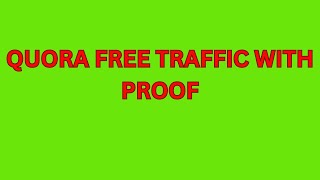 HOW TO GET TRAFFIC FROM QUORA [upl. by Lesko]