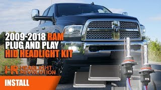 20092018 Dodge Ram Easy Plug and Play HID Projector Install  Smart PWM By GTR Lighting [upl. by Dnob]