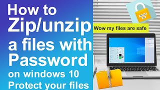 How to Zipunzip a file with Password on windows 10 [upl. by Bruyn]