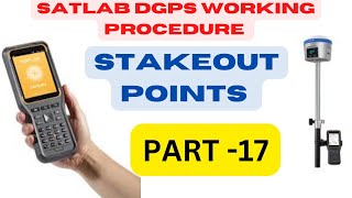 Stakeout in Satlab Dgps I satlab Dgps working procedure I How to Stakeout in Satlab Dgps dgps gps [upl. by Lebana]