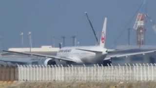 F15 Fighter Scramble Hold Rwy JAL B777346 ROAH [upl. by Onnem]