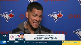 Jose Berrios Interview  Toronto Blue Jays Vs New York Yankees Post Game Show [upl. by Llennahc]