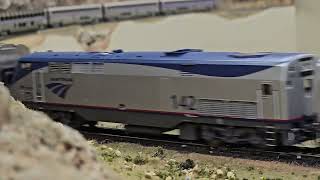 Amtrak P42s highballing  Thunderbird Model Railroad Club Arizona State Fair  13 October 2024 [upl. by Oderfla]