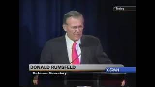 September 10th 2001  RUMSFELD quotWe cannot track 23 TRILLION dollarsquot [upl. by Parrnell]