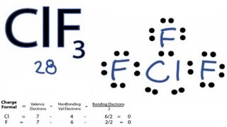 ClF3 Lewis Structure  How to Draw the Lewis Structure for ClF3 [upl. by Cyn]