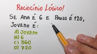 RACIOCÍNIO LÓGICO 😱999 ACERTAM essa questão [upl. by Jackqueline]