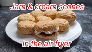 Jam amp Cream Scones in the Air Fryer [upl. by Tiram]