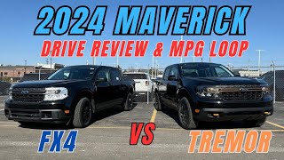 2024 Ford Maverick FX4 vs Tremor driving impressions and MPG comparison [upl. by Senior]