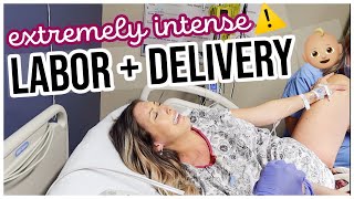 OFFICIAL BIRTH VLOG RAW  REAL LABOR  DELIVERY OF BABY NATURAL BIRTH BriannaK [upl. by Malley]