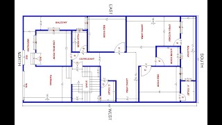 30x60 north facing house plan  2bhk north facing house plan with parking [upl. by Ariad]