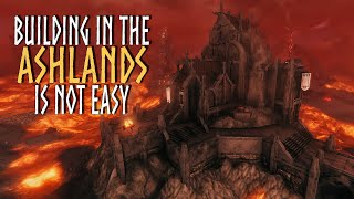 I Build My First Valheim Ashlands Castle [upl. by Yssis]