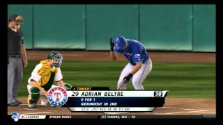 MLB 12 The Show Texas Rangers Franchise gms 160162 vs OAK [upl. by Kelsey728]