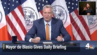 NY Mayor De Blasio Holds Daily Briefing [upl. by Iras]