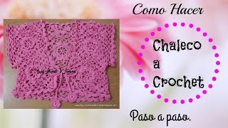 Como tejer Chaleco para dama a crochet con flores ♥TEJIDOS INSPIRACION♥ [upl. by Cordalia]