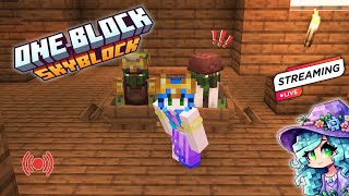 🔴 How to get Villagers in One Block Skyblock Also NEW Iron Farm LIVE 🔴 [upl. by Irroc]