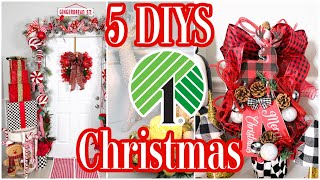 🎄NEW 5 DIY DOLLAR TREE CHRISTMAS DECOR CRAFTSWREATH🎄I Love Christmas ep 6 Olivias Romantic Home [upl. by Sidoney]