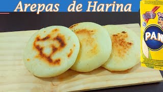 Arepas de Harina Pan tostaditas receta facil [upl. by Judsen181]