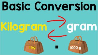 Converting Gram into Kilogram and Kilogram to Gram  Animation [upl. by Griffiths]