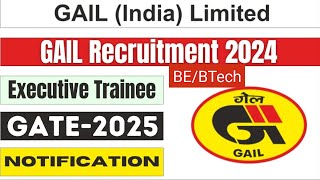 GATE2025 కి Prepare అవ్వండి GAIL లో Govt Job కొట్టండి BEBTech Final year students gate2025 gate [upl. by Leirej]